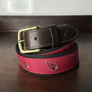 Vineyard Vines Arizona Cardinals NFL Belt Sz 40 Red Black Brown Leather